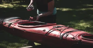 how to store kayaks outside
